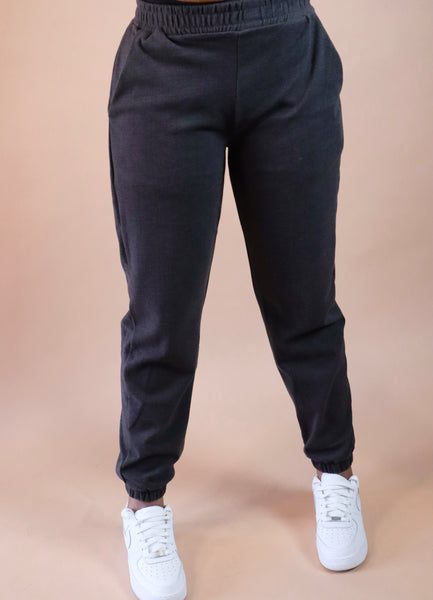 ASHLEY Ribbed Side Pocket Joggers